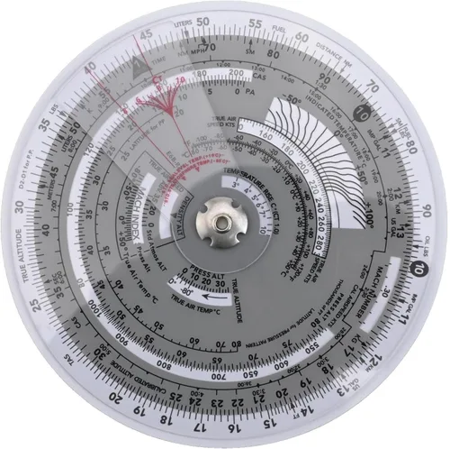 Vista 8 de E6B-R Circular Flight Computer Aviation Plotter Slide Rule Pilot Gear