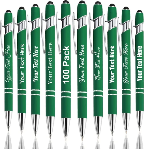 Vista 74 de Hasta 300 bolígrafos personalizados a granel con nombre personalizado con grabado gratis, puntas de lápiz capacitivo grabado, bolígrafo