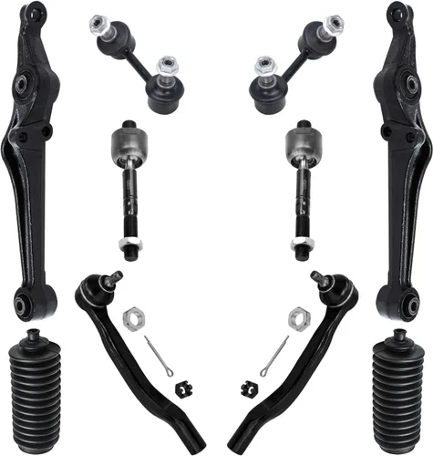 Vista 94 de Detroit Axle - Kit de suspensión delantera de 10 piezas para Jeep 2002-2004