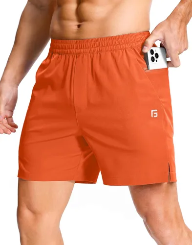 Vista 21 de GGJ Pantalones cortos deportivos ligeros para hombre con 2 bolsillos con cremallera de 7/5/9 pulgadas, pantalones cortos de tenis de secado rápido