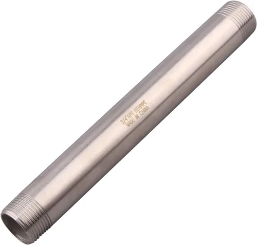 Vista 12 de 1" X 1" NPT Macho NPT Acero Inoxidable 304 Colocación Acoplamiento de Tubo Moldeado 4" Longitud