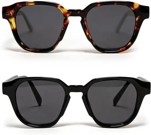 Vista 7 de VISOONE Luxury Retro Square Sunglasses Thick Frame Shades Men Women