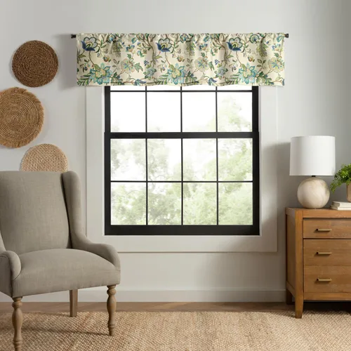 Vista 2 de Par de cortinas Brissac con cintas, de Ellis Curtain, 70 x 63", color rojo