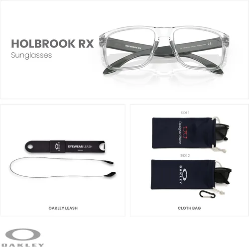 Vista 2 de Oakley Holbrook Square OX8156 - Gafas para hombre + paquete con kit de correa de accesorios, bolsa de microfibra
