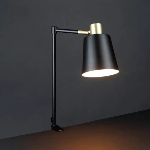 Vista 5 de Globe Electric 52900 Lex Lámpara de escritorio, color negro con oro