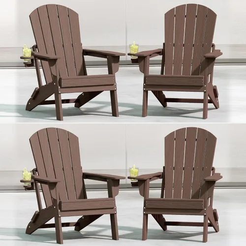 Vista 37 de HDPE Silla Adirondack plegable, Aruba