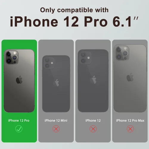 Vista 7 de DEENAKIN Funda magnética de silicona para iPhone 12 Pro con protector de pantalla, compatible con MagSafe, protección de cámara, funda protectora