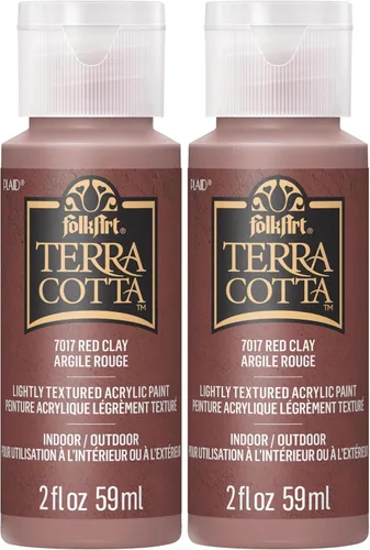 Vista 29 de FolkArt, Snowbank Pintura Acrílica Surtida 2 fl oz / 59ml Terra Cotta Para Manualidades DIY Fáciles de Aplicar, Suministros de Arte Con Acabado