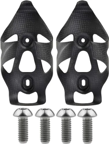 Vista 3 de Paquete de 2 jaulas de fibra de carbono para botellas de agua de bicicleta con pernos de titanio (mate)