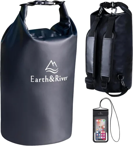 Vista 14 de EARTH&RIVER Mochila seca impermeable de alta calidad, extra gruesa, protección para todas las actividades acuáticas y campamentos, bolsa seca ligera