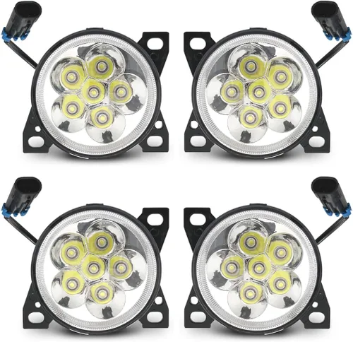 Vista 12 de FV - 2 pares de luces antiniebla LED completas compatibles con Kenworth T660 (2014-2021), Peterbilt 579 (2013-2021) 587 (2011-2016), lámparas