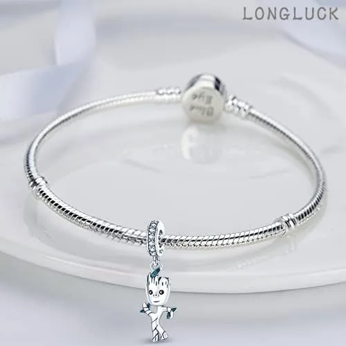Vista 6 de Abalorio de plata de ley 925 para pulseras y collares Pandora para mujer, circonitas cúbicas 5A, cuentas de joyería