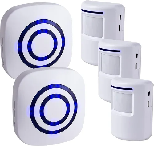 Vista 8 de Alarma de sensor de movimiento - Seanme alarma inalámbrica para entrada de 100m de larga distancia de transmisión de señal, sistema de alarma