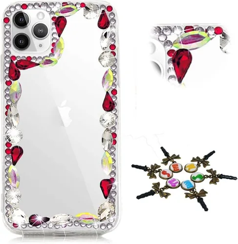 Vista 26 de Sparkle - Funda para teléfono compatible con Samsung Galaxy Note 20, elegante, hecha a mano, con diamantes de imitación en 3D, diseño de diamantes