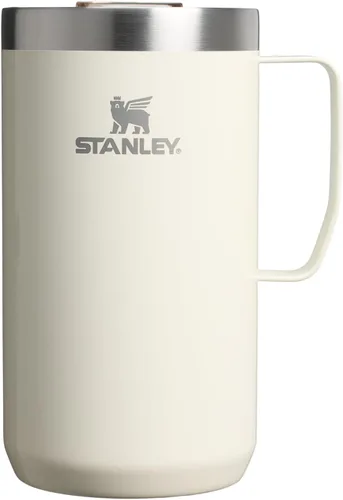 Vista 12 de STANLEY Everyday Camp Mug de 24 onzas, tapa para beber, taza para café, té y bebidas, taza de café aislada de acero inoxidable, sin BPA, color ceniza