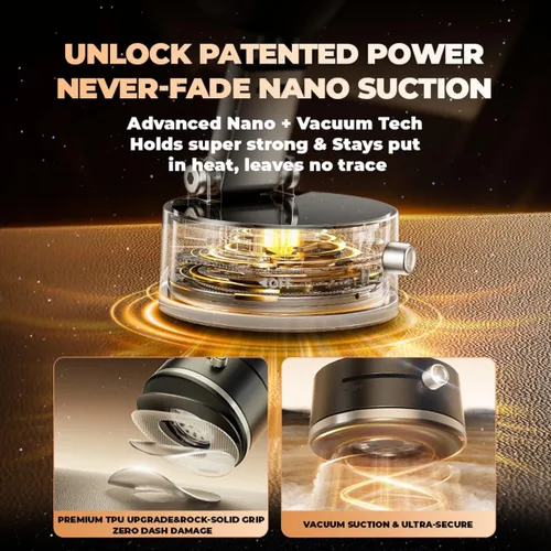 Vista 5 de Mayten Soporte magnético para teléfono, soporte de teléfono con aspiradora+diseño de gel TPU para todas las superficies, soporte de coche con fuerte