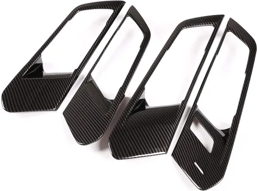 Vista 4 de Cubierta de marco de plástico ABS para puerta interior de automóvil, accesorios de 4 piezas para BMW X5 G05 2019