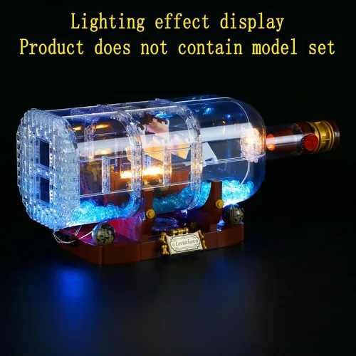 Vista 12 de GEAMENT Kit de luces LED (control remoto) compatible con LEGO Ship in a Bottle - Juego de iluminación para ideas 21313