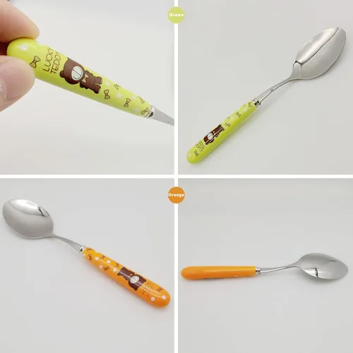 Vista 4 de Verdental Juego de cubiertos de acero inoxidable con mango de cerámica con funda, estuche de regalo (juego de 4)