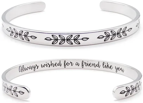 Vista 42 de Pulseras inspiradoras para mujer, joyería de acero inoxidable, con refranes, pulsera motivacional con mensaje oculto, pulseras grabadas para mejor