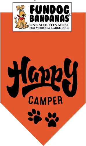 Vista 8 de Happy Camper - Bandana para perros pequeños de menos de 20 libras, naranja quemado