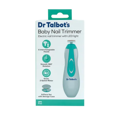 Vista 7 de Dr. Talbot's Cortador de uñas eléctrico para bebés, lima de uñas de bebé con luz LED y estuche de almacenamiento, más de 3 meses