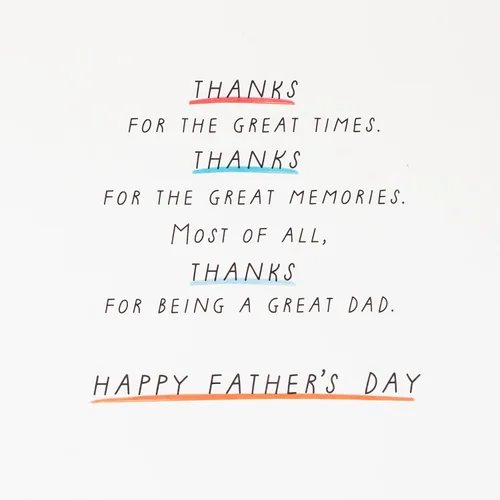 Vista 3 de Hallmark Tarjeta del día del padre para papá (gracias)