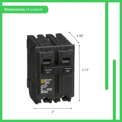 Vista 3 de Square D - HOM260CP Disyuntor enchufable de 60 amperios y 2 polos