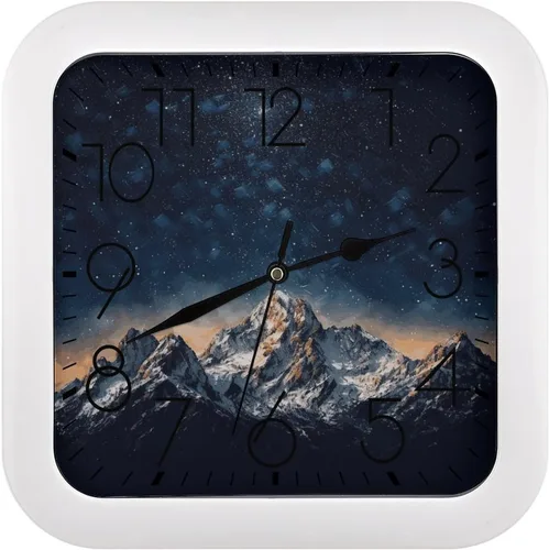 Vista 14 de 10" Square Modern Wall Clock,Animal Cockerel Print Kitchen Clocks Wall Battery Operated,Silent Non Ticking Unique Funny Cute Wall Clock for Living