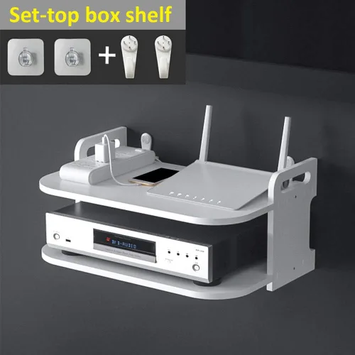 Vista 8 de Denpetec Estante flotante para componentes de TV, estante de caja de TV, reproductor de DVD grueso, estante para colgar en la pared, estante