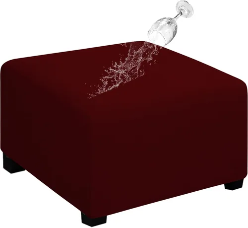 Vista 42 de Easy-Going Funda para Otomán Elástica 100% Doble Impermeable Rectangular Plegable Taburete de Almacenamiento Protector de Muebles Funda Suave