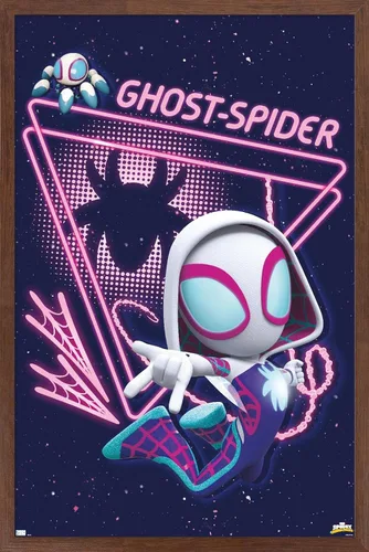 Vista 10 de Trends International Marvel Spidey And His Amazing Friends - Póster de pared de araña fantasma, 22.4 pulgadas de largo x 14.7 pulgadas, versión