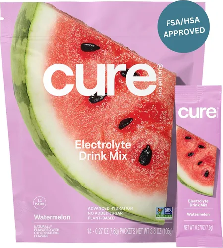 Vista 11 de Cure Hydration Mezcla para bebida de electrolitos a base de plantas Sin azúcar añadida FSA-HSA Polvo para alivio de la deshidratación hecho