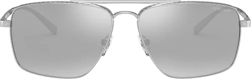Vista 3 de Versace Man Sunglasses Gold Frame, Dark Grey Lenses, 61MM