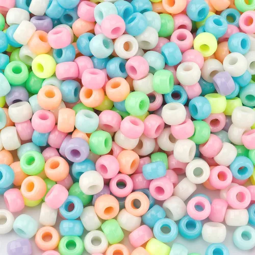 Vista 26 de Cuentas de poni, 4000 unidades, cuentas para pulseras, cuentas para el cabello, cuentas para hacer joyas, cuentas de plástico para manualidades