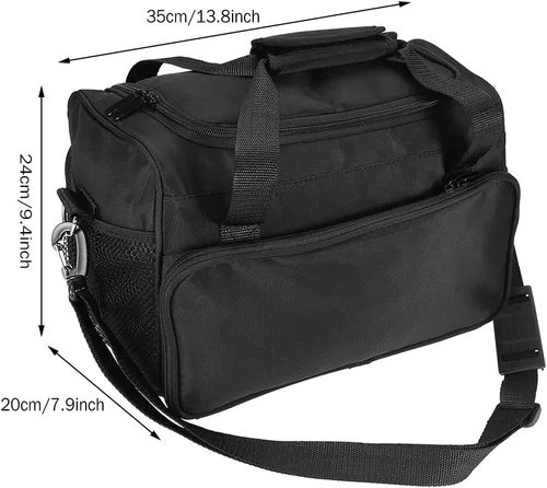 Vista 6 de FILFEEL Bolsa de transporte para peluquería, gran capacidad, equipo de peluquería profesional, herramienta de peluquería, bolsa de mensajero