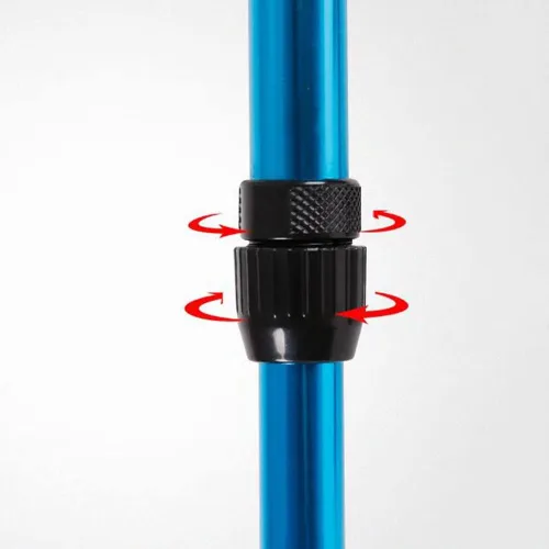 Vista 5 de Par de elegantes muletas para adultos en azul, bastones plegables para antebrazo para viajes o trabajo, muletas de aluminio ligeras para adultos