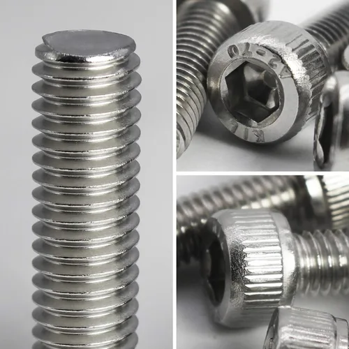 Vista 5 de M4 x 6mm Tornillos de cabeza hexagonal con casquillo de acero inoxidable 304, pernos métricos de máquina con rosca hexagonal, accionamiento Allen