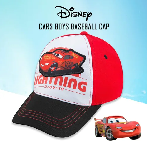 Vista 2 de Disney Gorra de béisbol Rust eze Lightning McQueen Cars para niños pequeños, de 4 a 7 años, Relámpago