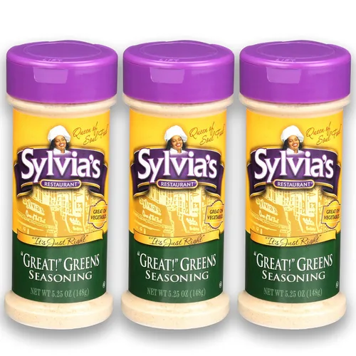 Vista 8 de Sylvia's ¡Restaurant Great! Condimento para verduras deliciosas de col del sur, condimento vegetal multiuso, 5.25 onzas