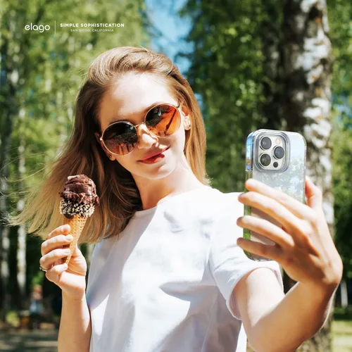 Vista 2 de elago Funda híbrida transparente compatible con iPhone 14 Pro (6.1 pulgadas), tecnología híbrida de PC + TPU, reducción del amarilleo, transparente