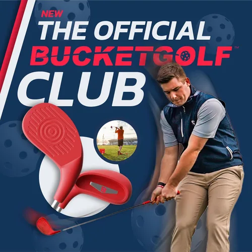 Vista 2 de Official BucketGolf Club - Backyard Outdoor Golf Club with Oversize Club Head to Play BucketGolf, Hit Plastic Or Foam Golf Balls in Grass, Parks