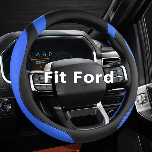 Vista 19 de West Llama Funda para volante de automóvil para Ford F-150, F-250, F-350, Expedition (Negro, tamaño grande)