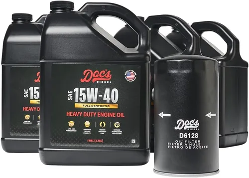 Vista 15 de Doc's Diesel Kit de cambio de aceite sintético completo 10W-30 D6128+DOCS10W30-3 Compatible con Ford 6.7L Powerstroke 2011-2025
