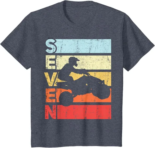 Vista 63 de ATV 7th Birthday Party ATV 4 Wheeler - Camiseta de cumpleaños temática cuádruple Negro