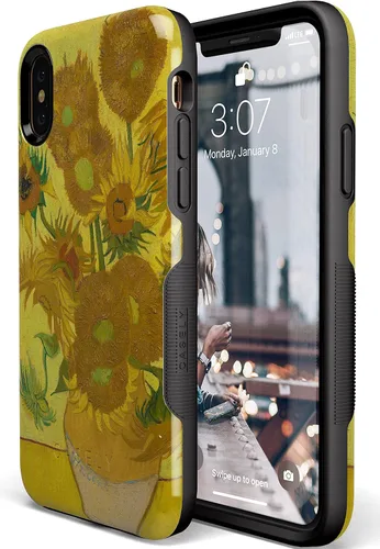 Vista 30 de Casely Funda para iPhone Xs Max Funda con estampado de festival (solo buenas vibraciones)
