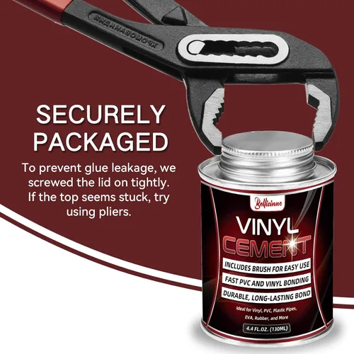 Vista 7 de Cemento de vinilo con cepillo, cemento de PVC impermeable, pegamento adhesivo de vinilo de alta resistencia para inflables, revestimientos