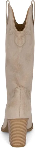 Vista 5 de STYLISH S ONYX - Botas de tacón alto para mujer, con tacón apilado, punta puntiaguda, media pantorrilla