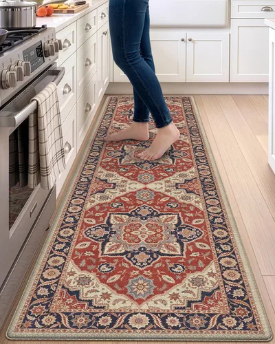 Vista 41 de DEXI Alfombrillas de cocina acolchadas antifatiga, 24 x 87 pulgadas, color Beige claro