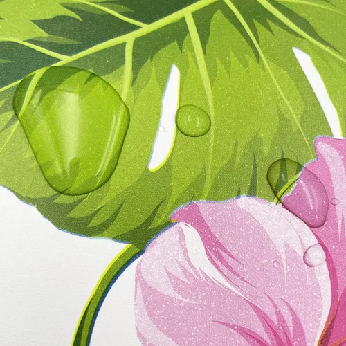 Vista 6 de SimpleLife4U Hawaii Flower Style Muebles Papel Autoadhesivo Estante Liner Maquillaje Joyería Gabinete Decoración 17.7 pulgadas Por 9.8 pies